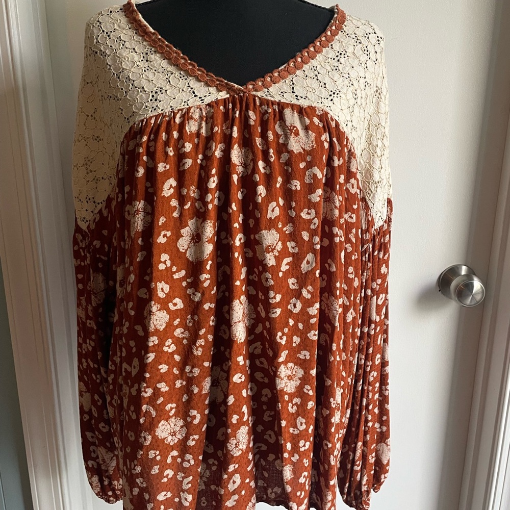 Bohemian Floral Lace Blouse